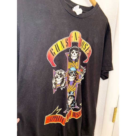 GUNS N’ ROSES Appetite for Destruction Port & Company Black Band T-Shirt SZ: M/L - Picture 6 of 8